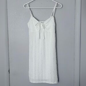 NWT Madden Girl White sleeveless textured lace body con dress L